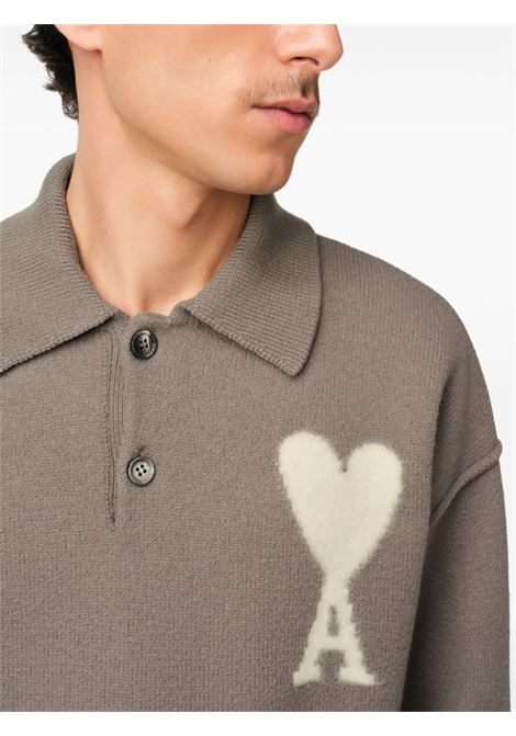 Maglione Ami de Coeur in grigio Ami paris - unisex AMI PARIS | UPL390KN00900957